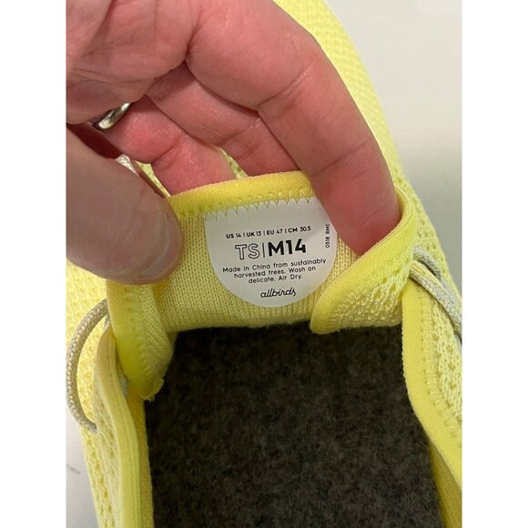 New Allbirds Tree Skipper TS Lace Up Boat Shoes Kauri Zin Tree Mens Sz 14 Yellow - Picture 6 of 7